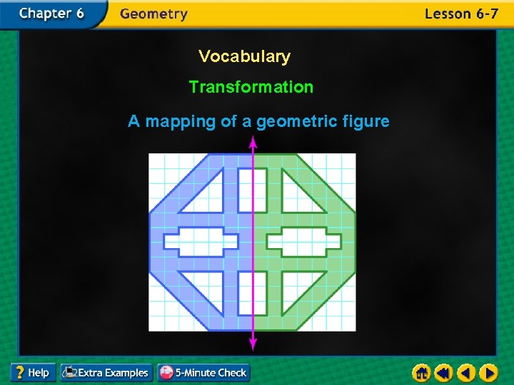 Vocabulary Transformation A mapping of a geometric figure 