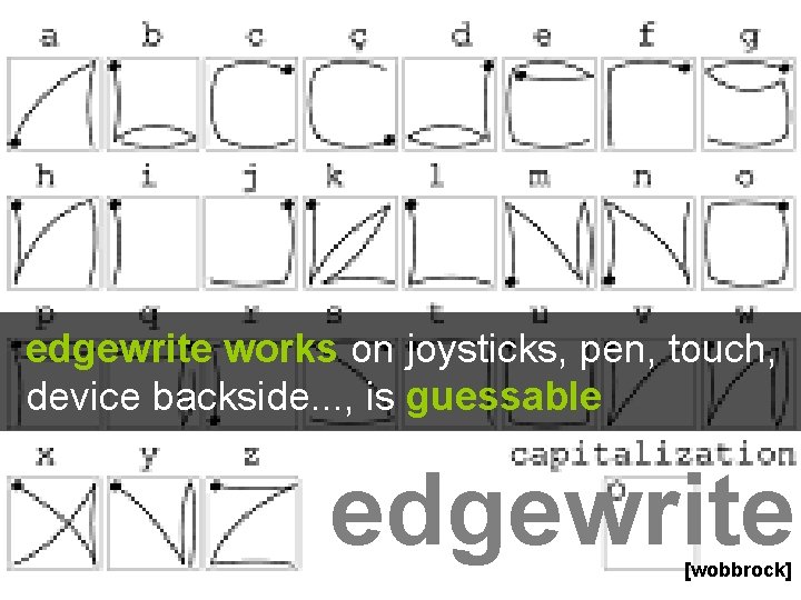 edgewrite works on joysticks, pen, touch, device backside. . . , is guessable edgewrite
