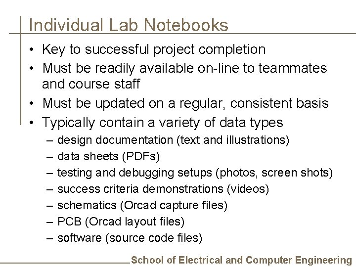 College of Engineering Tablets for Timely Design Documentation
