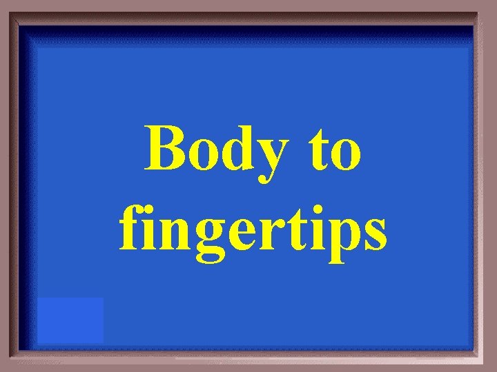 Body to fingertips 