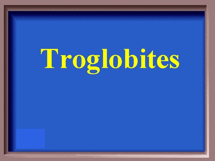Troglobites 