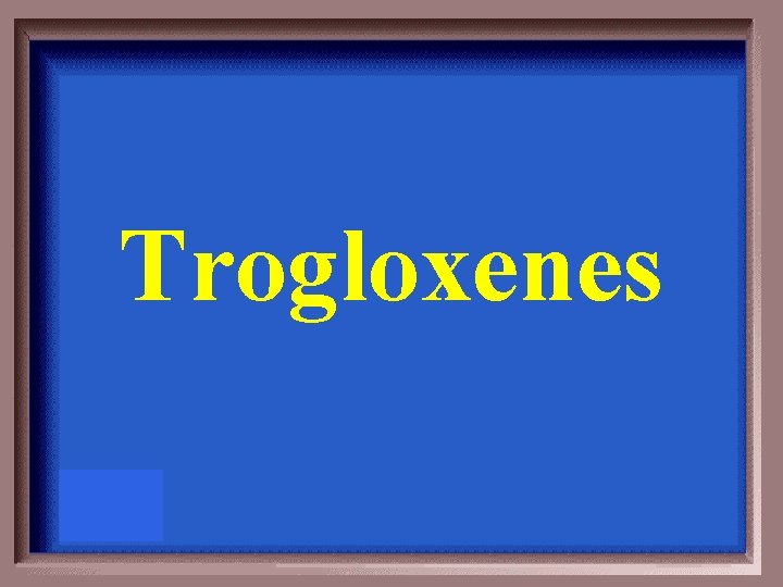 Trogloxenes 