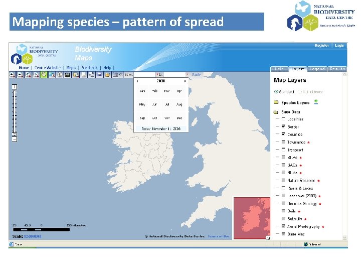 Mapping species – pattern of spread 