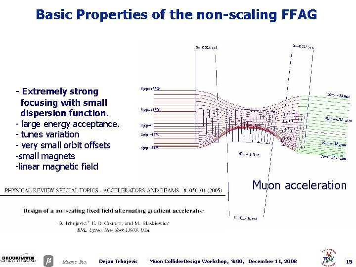 Basic Properties of the non-scaling FFAG - Extremely strong focusing with small dispersion function.