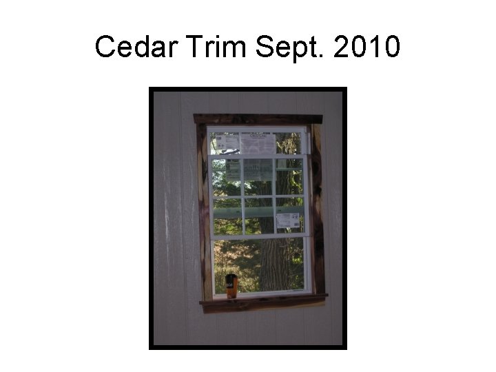 Cedar Trim Sept. 2010 