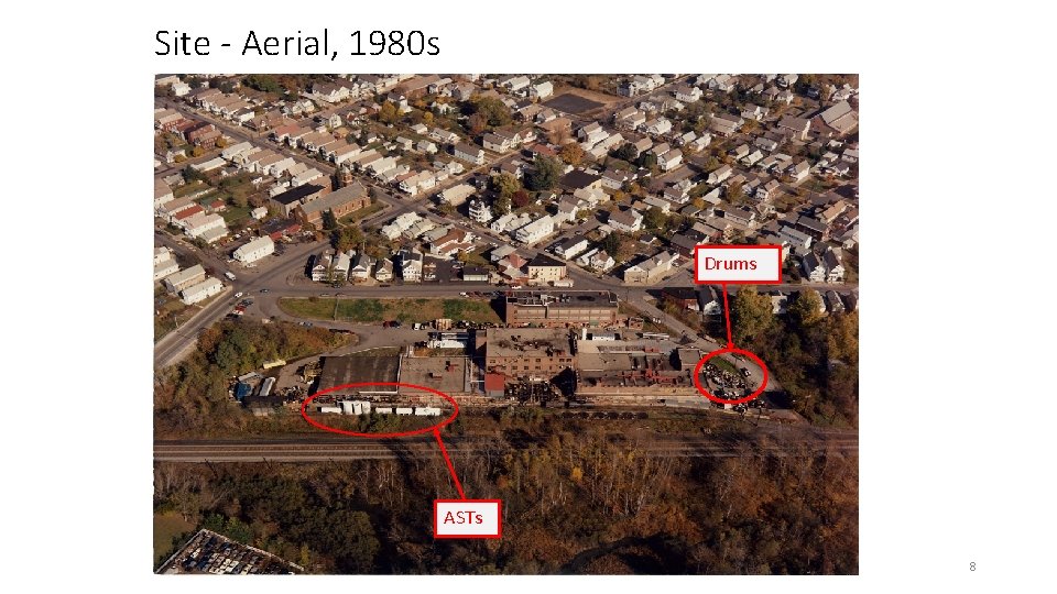 Site - Aerial, 1980 s Drums ASTs 8 