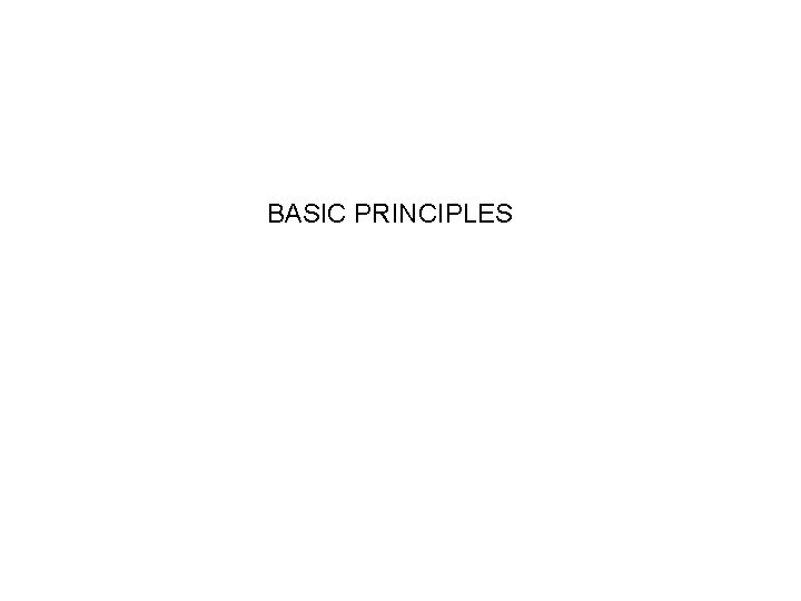 BASIC PRINCIPLES 
