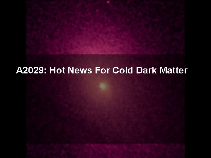 A 2029: Hot News For Cold Dark Matter 