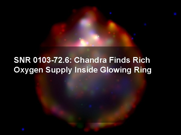 SNR 0103 -72. 6: Chandra Finds Rich Oxygen Supply Inside Glowing Ring 
