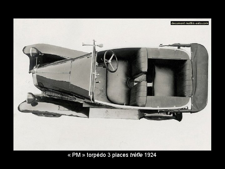  « PM » torpédo 3 places trèfle 1924 