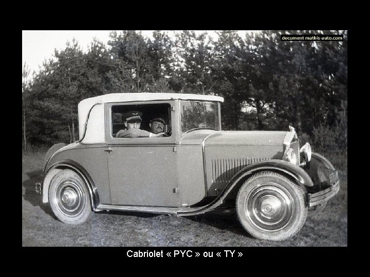 Cabriolet « PYC » ou « TY » 