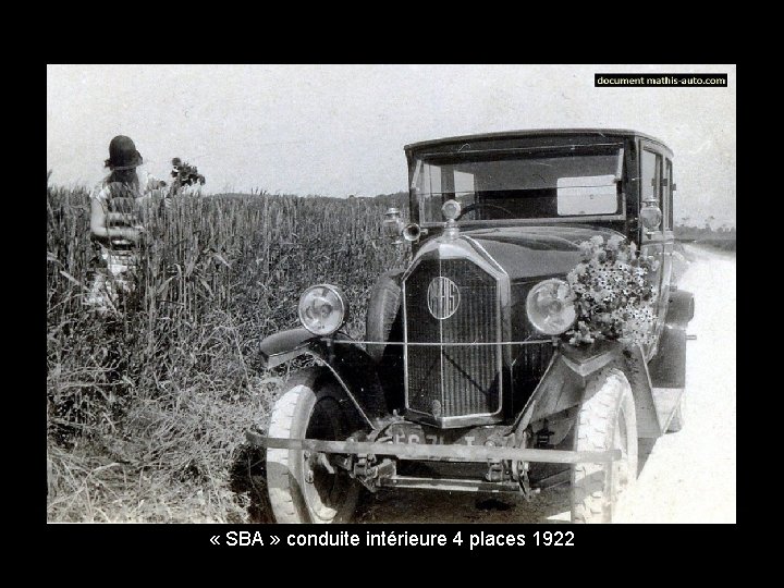  « SBA » conduite intérieure 4 places 1922 