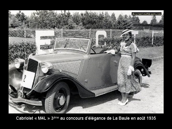 Cabriolet « M 4 L » 3ème au concours d’élégance de La Baule en