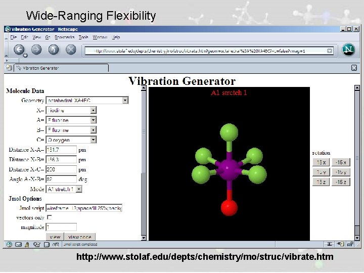 Wide-Ranging Flexibility http: //www. stolaf. edu/depts/chemistry/mo/struc/vibrate. htm 