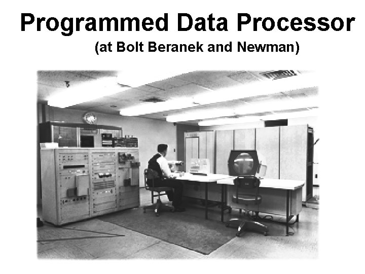 Programmed Data Processor (at Bolt Beranek and Newman) Programmed Data Processor (at Bolt Beranek and Newman)