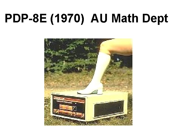 PDP-8 E (1970) AU Math Dept PDP-8 E (1970) AU Math Dept