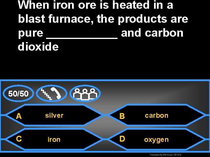 When iron ore is heated in a blast furnace, the products are pure ______