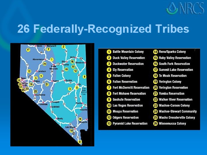 26 Federally-Recognized Tribes 