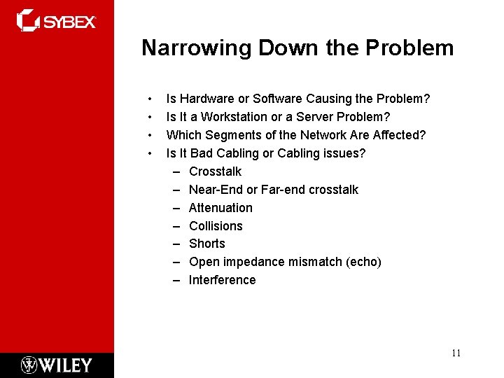 Narrowing Down the Problem • • Is Hardware or Software Causing the Problem? Is Narrowing Down the Problem • • Is Hardware or Software Causing the Problem? Is