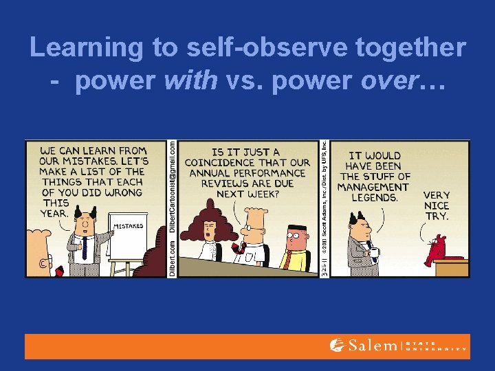 Learning to self-observe together - power with vs. power over… 