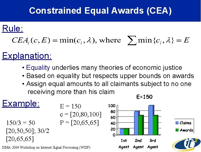 Constrained Equal Awards (CEA) Rule: Explanation: • Equality underlies many theories of economic justice