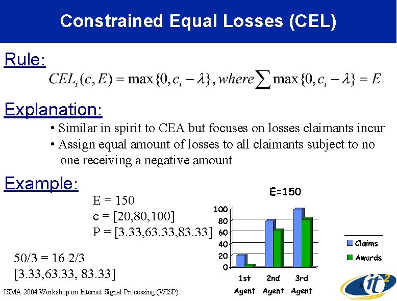 Constrained Equal Losses (CEL) Rule: Explanation: • Similar in spirit to CEA but focuses