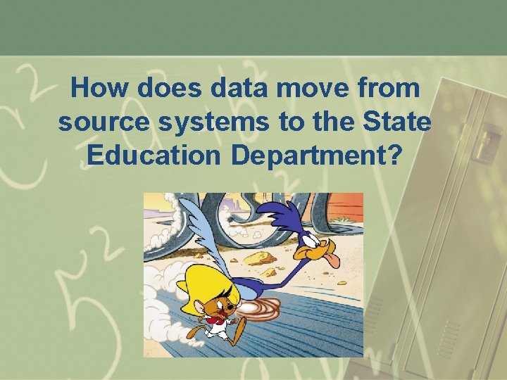 How does data move from source systems to the State Education Department? 