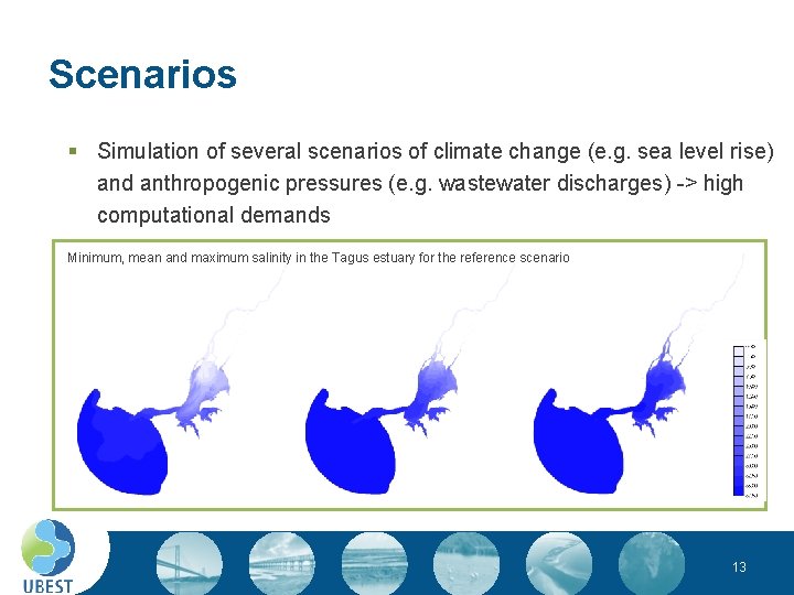 Scenarios § Simulation of several scenarios of climate change (e. g. sea level rise)