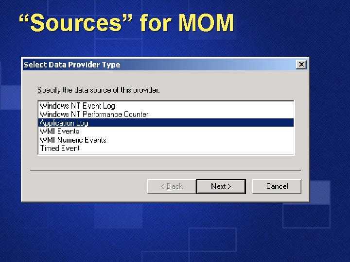 “Sources” for MOM 