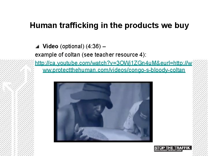 Human trafficking in the products we buy Video (optional) (4: 36) – example of