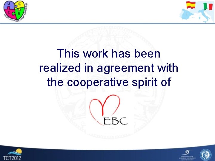 This work has been realized in agreement with the cooperative spirit of 