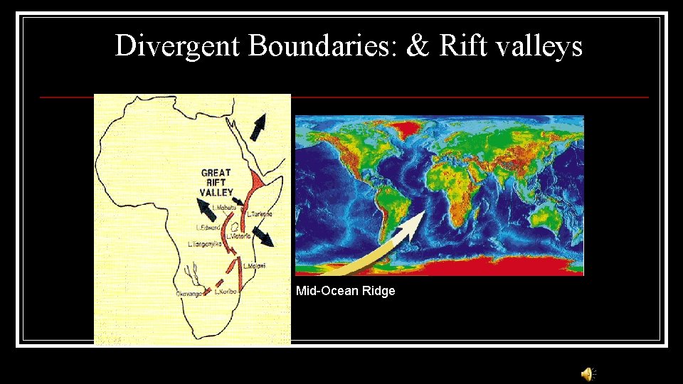 Divergent Boundaries: & Rift valleys Mid-Ocean Ridge Divergent Boundaries: & Rift valleys Mid-Ocean Ridge