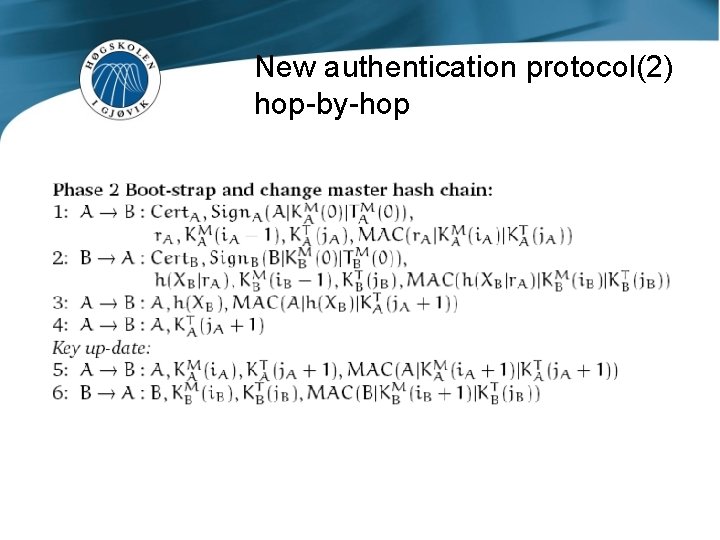 New authentication protocol(2) hop-by-hop 