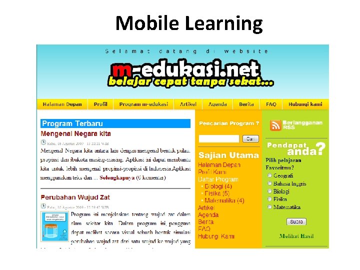 Mobile Learning 