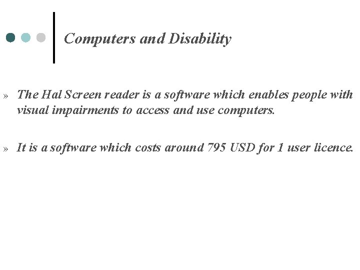 Computers and Disability » The Hal Screen reader is a software which enables people