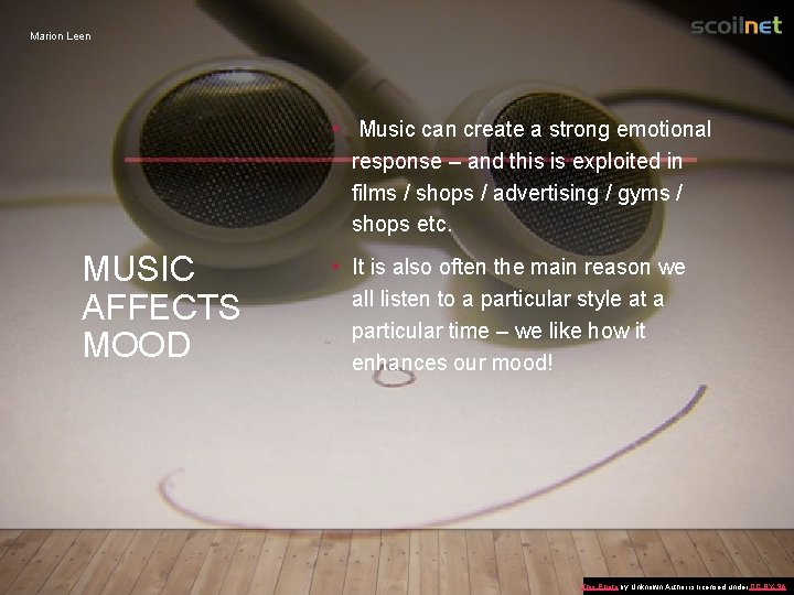 Marion Leen • Music can create a strong emotional response – and this is