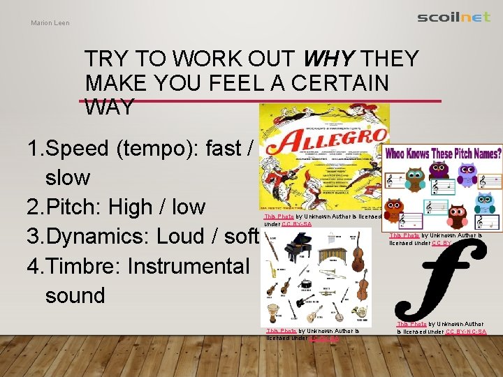 Marion Leen TRY TO WORK OUT WHY THEY MAKE YOU FEEL A CERTAIN WAY