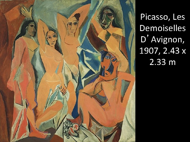 Picasso, Les Demoiselles D’Avignon, 1907, 2. 43 x 2. 33 m 