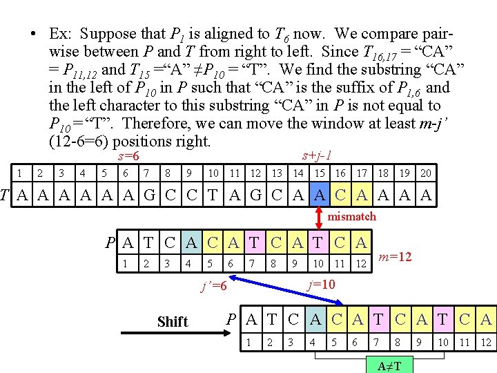  • Ex: Suppose that P 1 is aligned to T 6 now. We