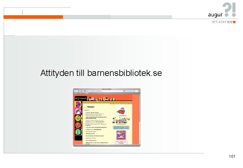 Attityden till barnensbibliotek. se 101 