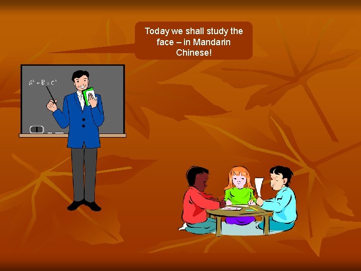 Today we shall study the face – in Mandarin Chinese! 