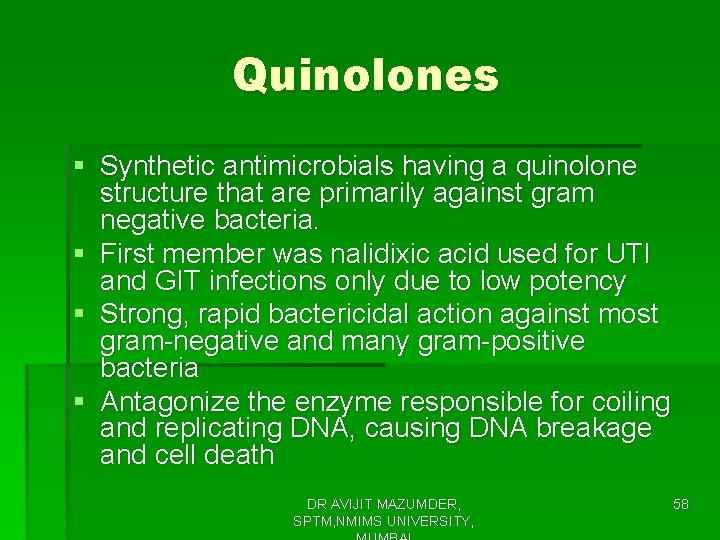 Quinolones § Synthetic antimicrobials having a quinolone structure that are primarily against gram negative