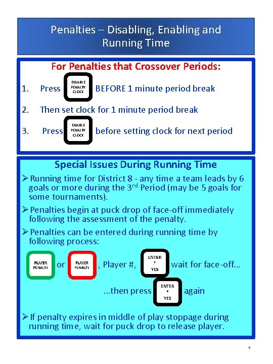 Penalties – Disabling, Enabling and Running Time For Penalties that Crossover Periods: DISABLE PENALTY