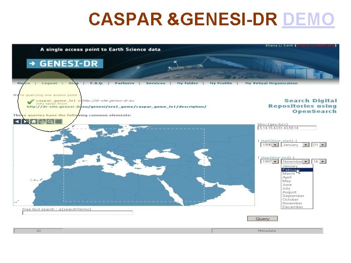 CASPAR &GENESI-DR DEMO 
