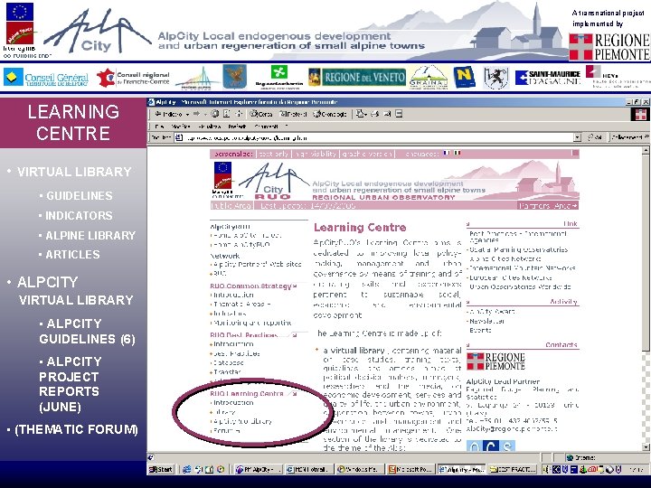 A transnational project implemented by LEARNING CENTRE • VIRTUAL LIBRARY • GUIDELINES • INDICATORS
