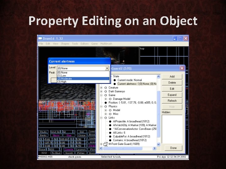 Property Editing on an Object 