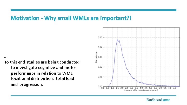 Motivation - Why small WMLs are important? ! . . . To this end