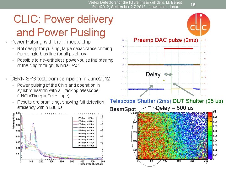 Vertex Detectors for the future linear colliders, M. Benoit, Pixel 2012, September 2 -7