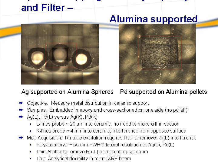 and Filter – Alumina supported Catalysts Ag supported on Alumina Spheres Pd supported on