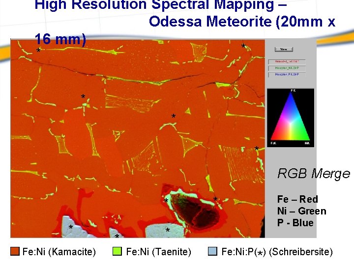 High Resolution Spectral Mapping – Odessa Meteorite (20 mm x 16 mm) * *